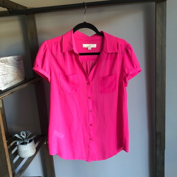 hot pink chiffon top